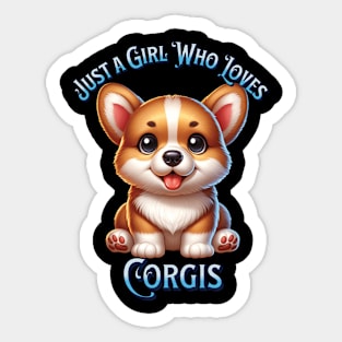 Adorable Corgi Lover Art - For Her Royal Cuteness Sticker